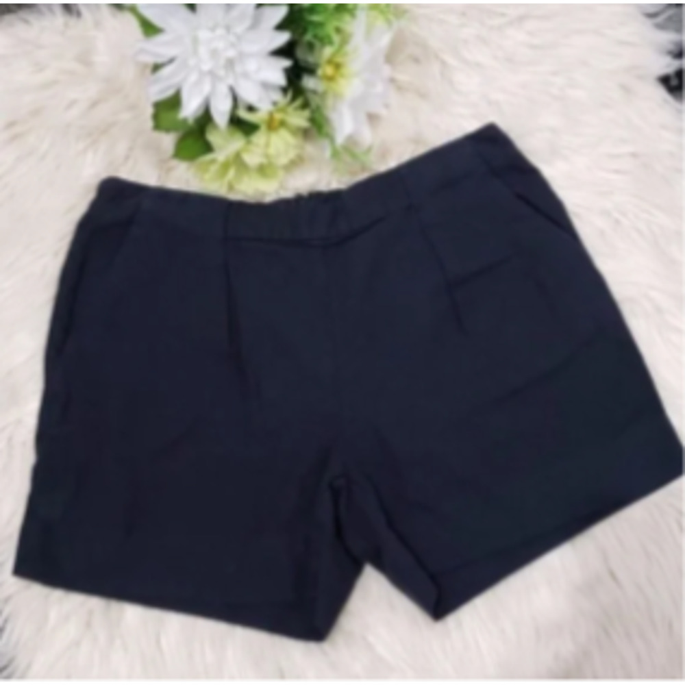 MADEWELL black Linen cotton blend Deck shorts 0